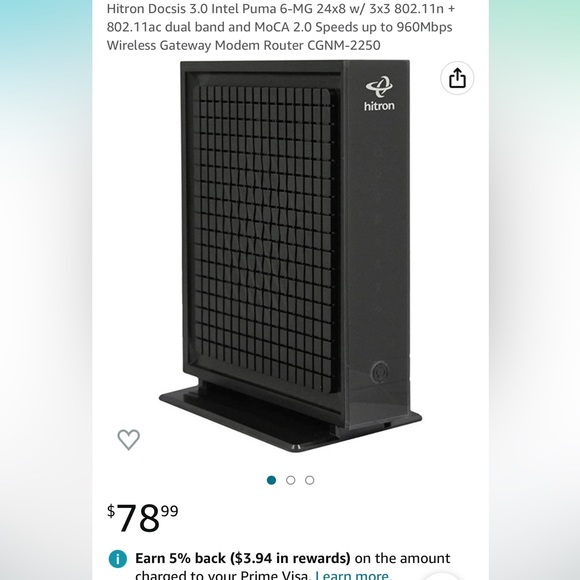 Hitron Modem Router Combo - Picture 2 of 2